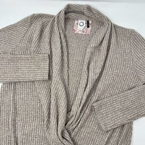 Anthropologie Akemi + Kin Woodruff Waffle Knit‎ Wrap Top Size Small Brown